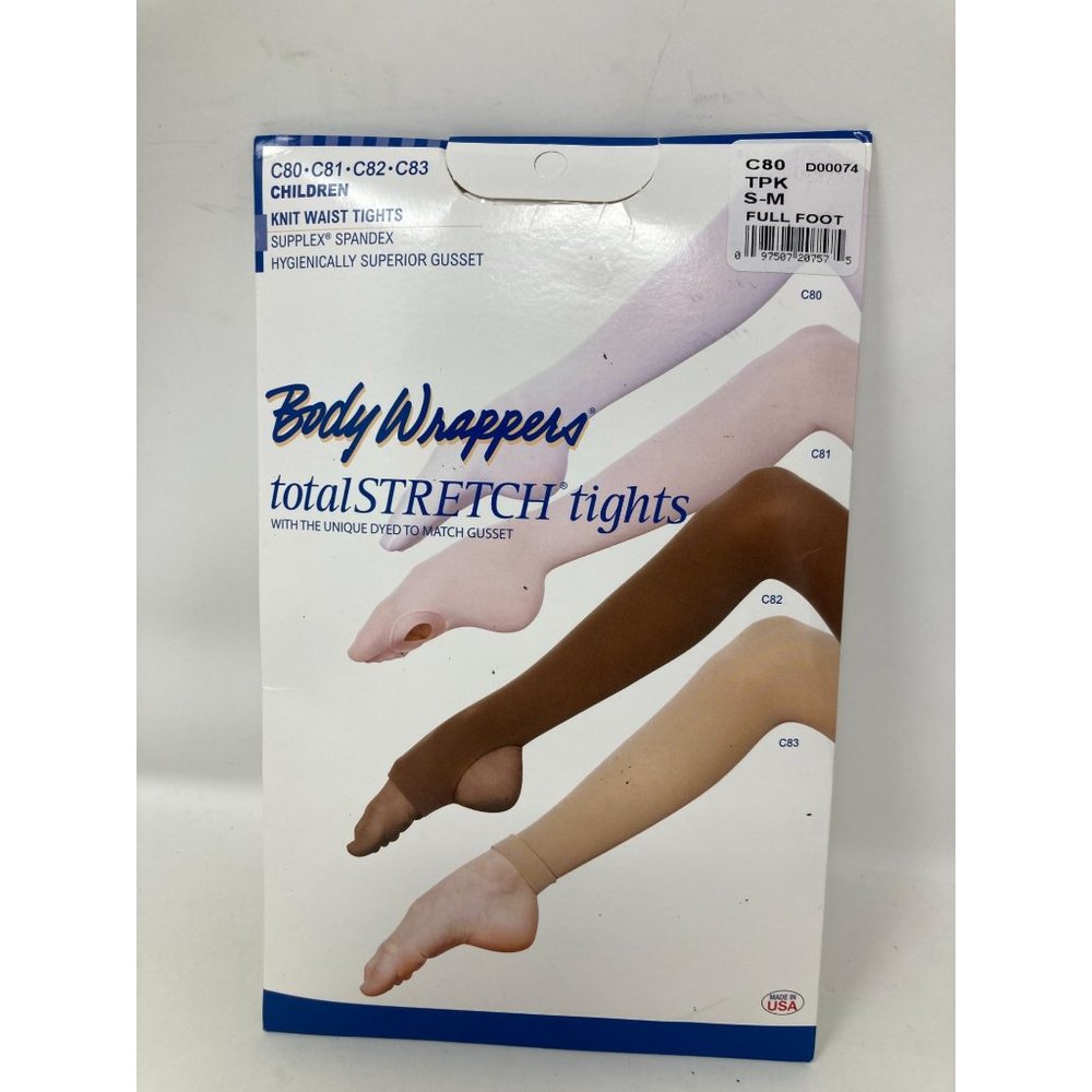 NEW Body Wrappers Pink Dance Tights - Child's Small/Medium